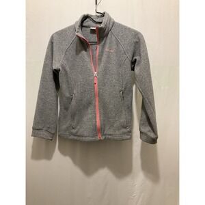 Girls Size M 10/12 Gray Columbia Jacket Full Zipper With Pockets